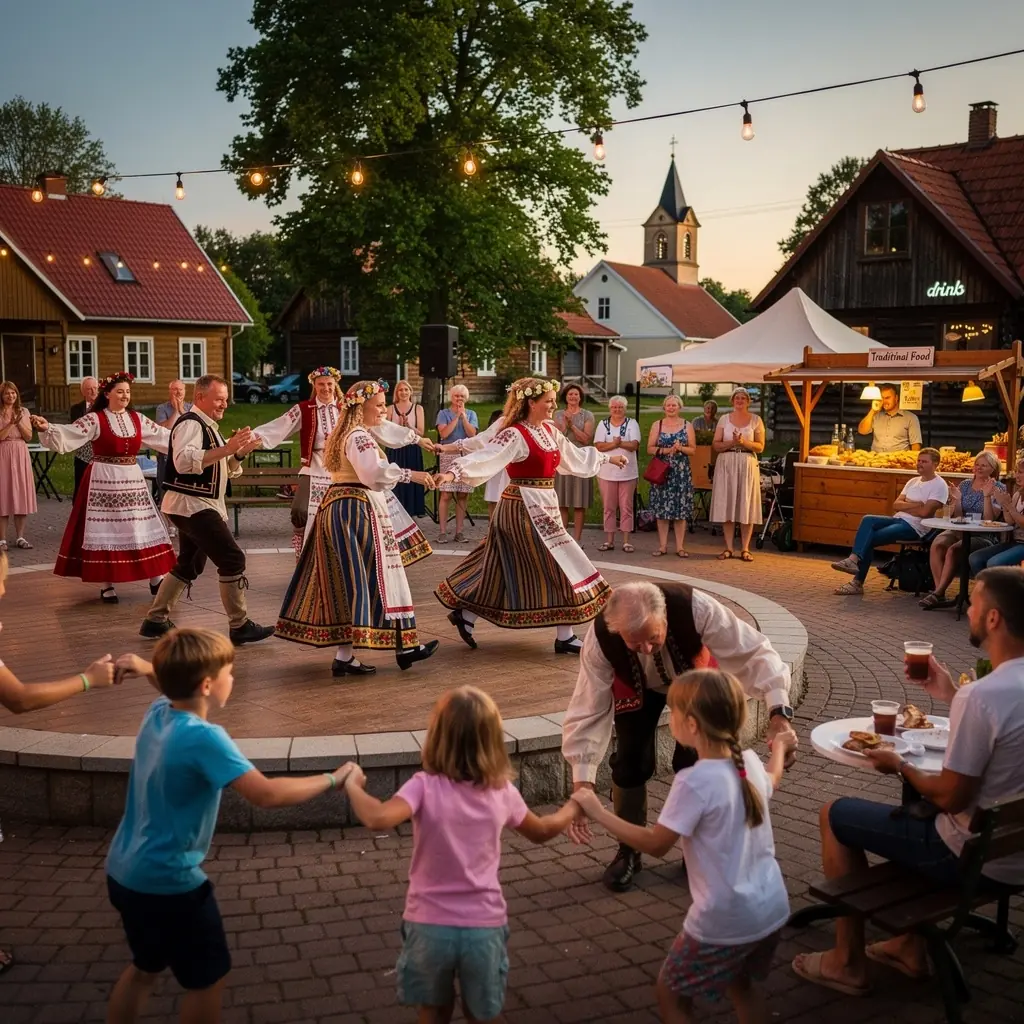 Pasažieru kuģis Rīgas ostā ar skatu uz vēsturiskām ēkām.